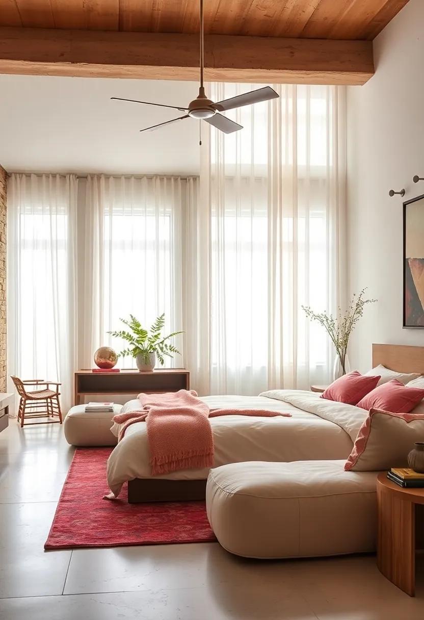 Hang Sheer Curtains: Allow natural light to filter through airy, sheer curtains, providing privacy while keeping your space bright and uplifting