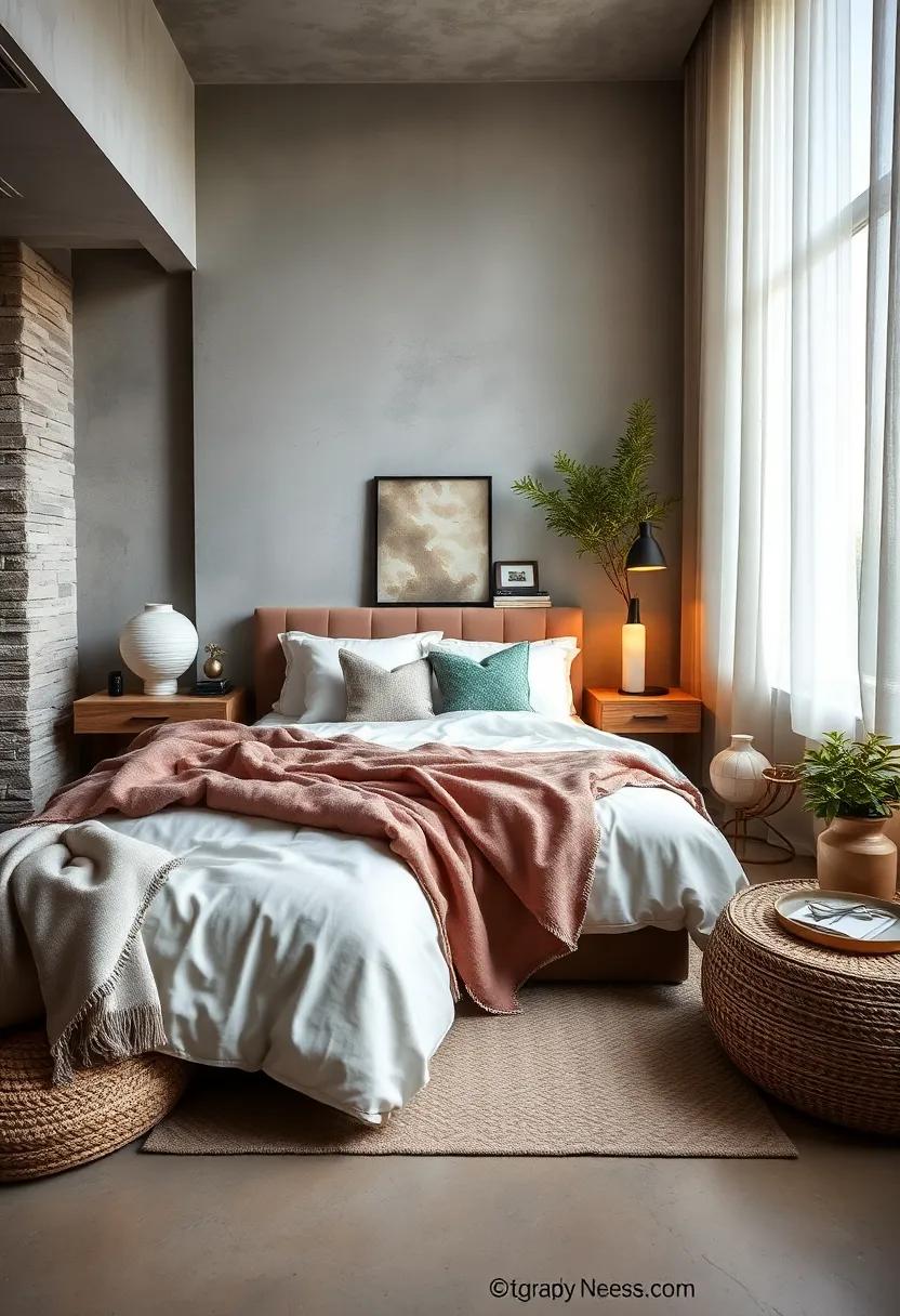 Incorporate Soft Textiles: use cushions, throws, and blankets in various fabrics to add layers of comfort and warmth to your bedroom environment