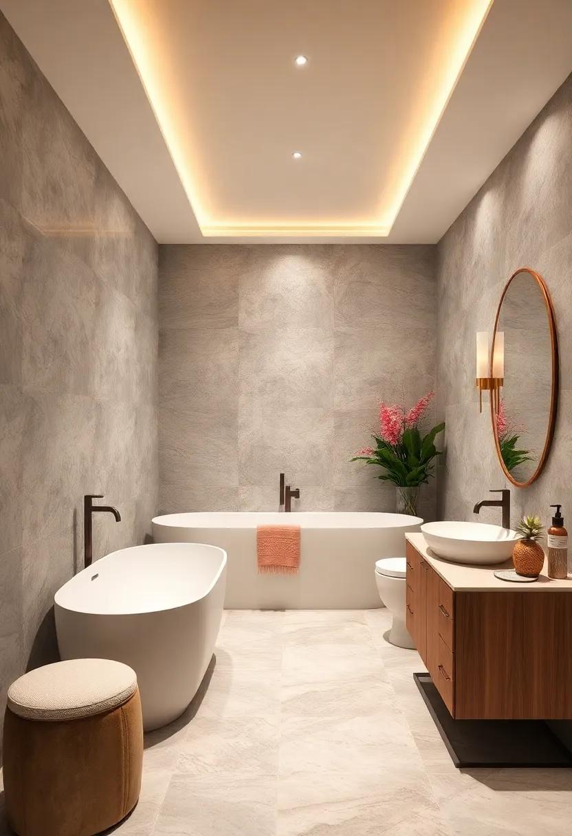 Accent Walls with Wallpaper: Use bold, textured wallpaper to create an eye-catching accent wall that showcases your personal style