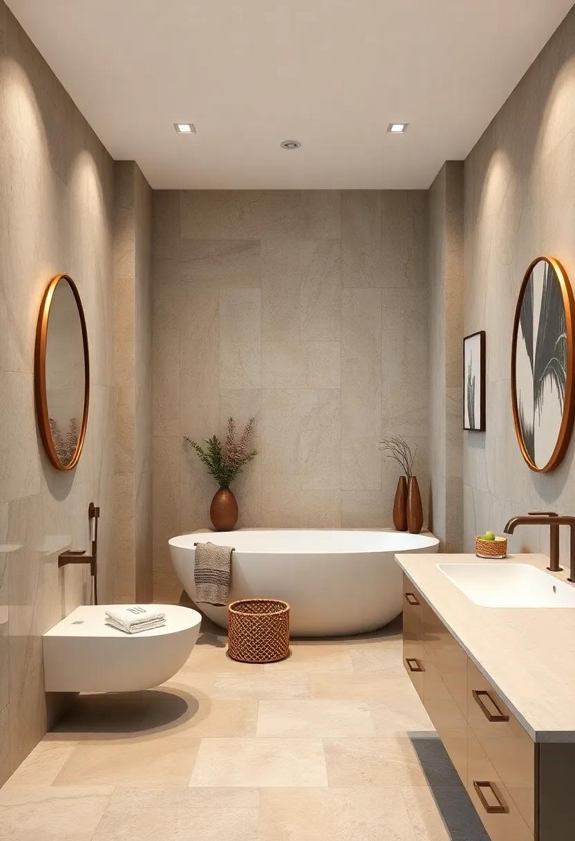 Artistic Elements: Select pieces of art or sculptures to dot around your bathroom, adding personality and making the space feel uniquely yours