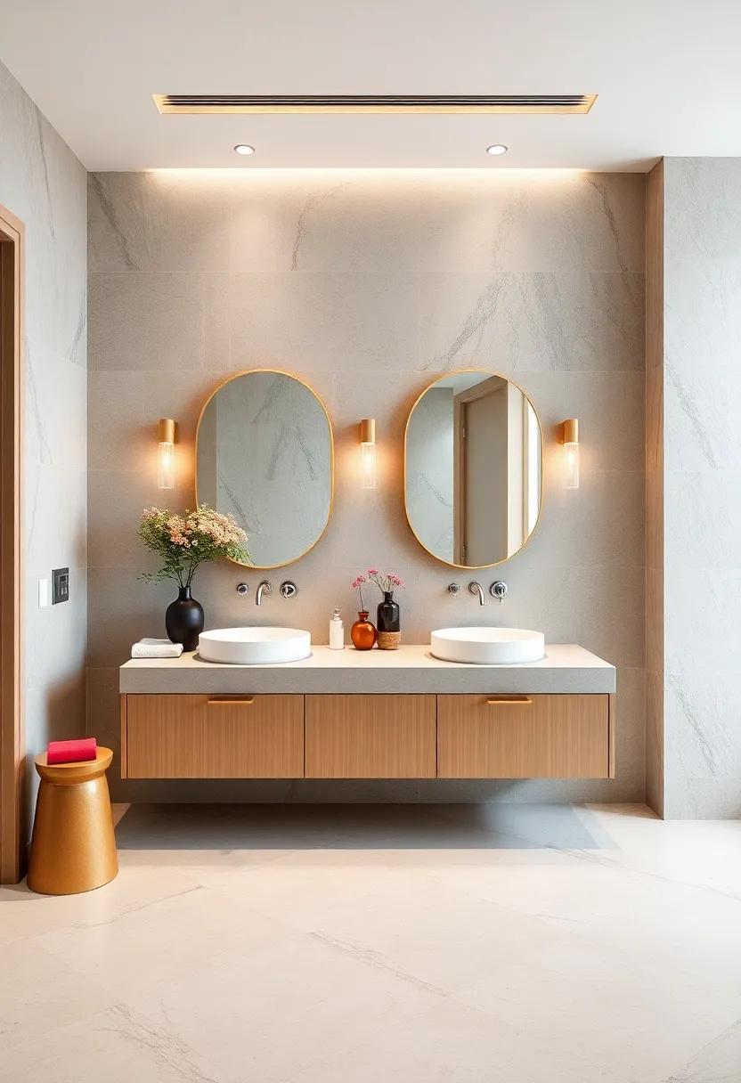 dual Sinks for Harmony: Install dual sinks to make busy mornings smoother, ensuring both style and functionality in your shared space