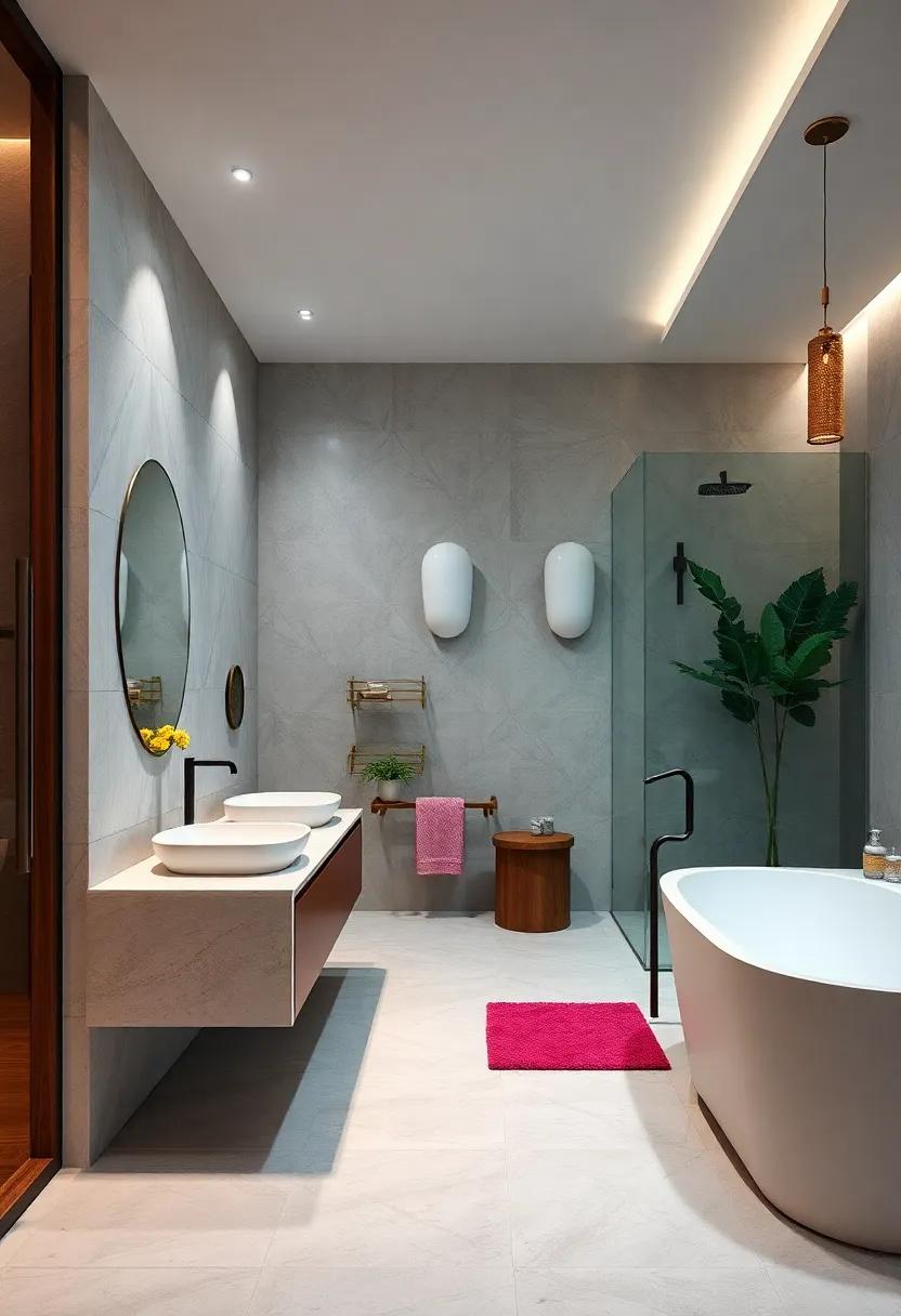 sound Systems: Integrate Bluetooth speakers for an immersive experience, allowing you to enjoy your favorite music or podcasts while relaxing in the bath