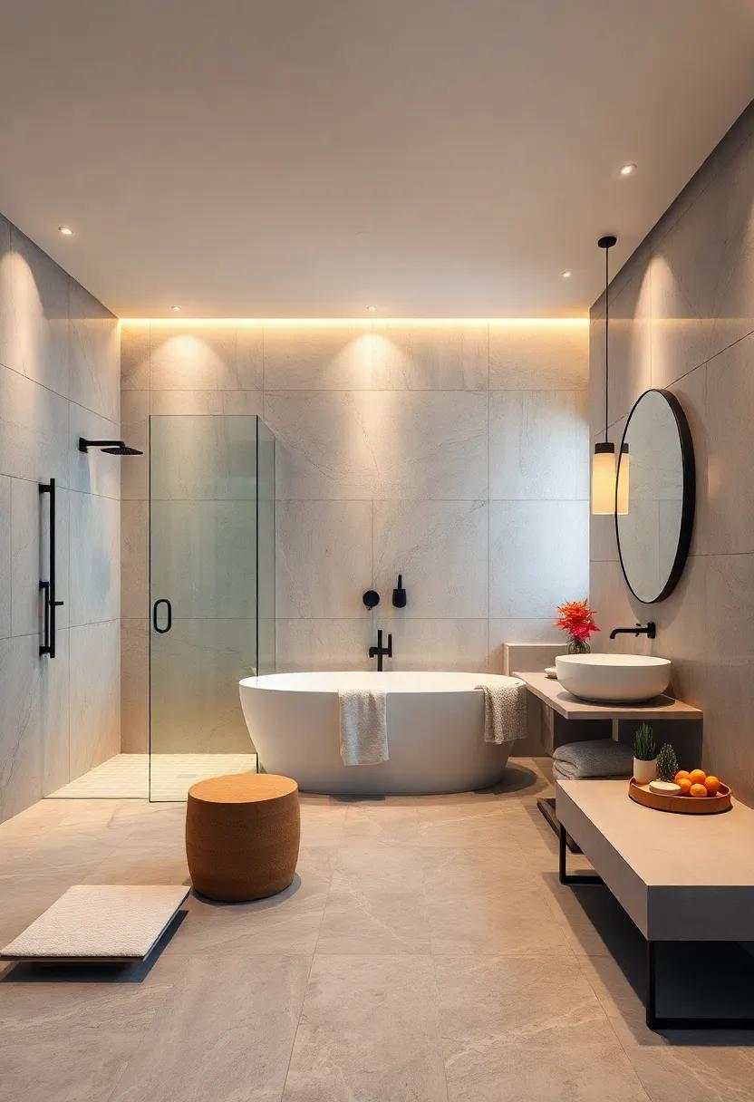 Spa-Inspired Elements: Incorporate a steam shower and heated floors to turn your bathroom into a personal oasis of wellness and rejuvenation