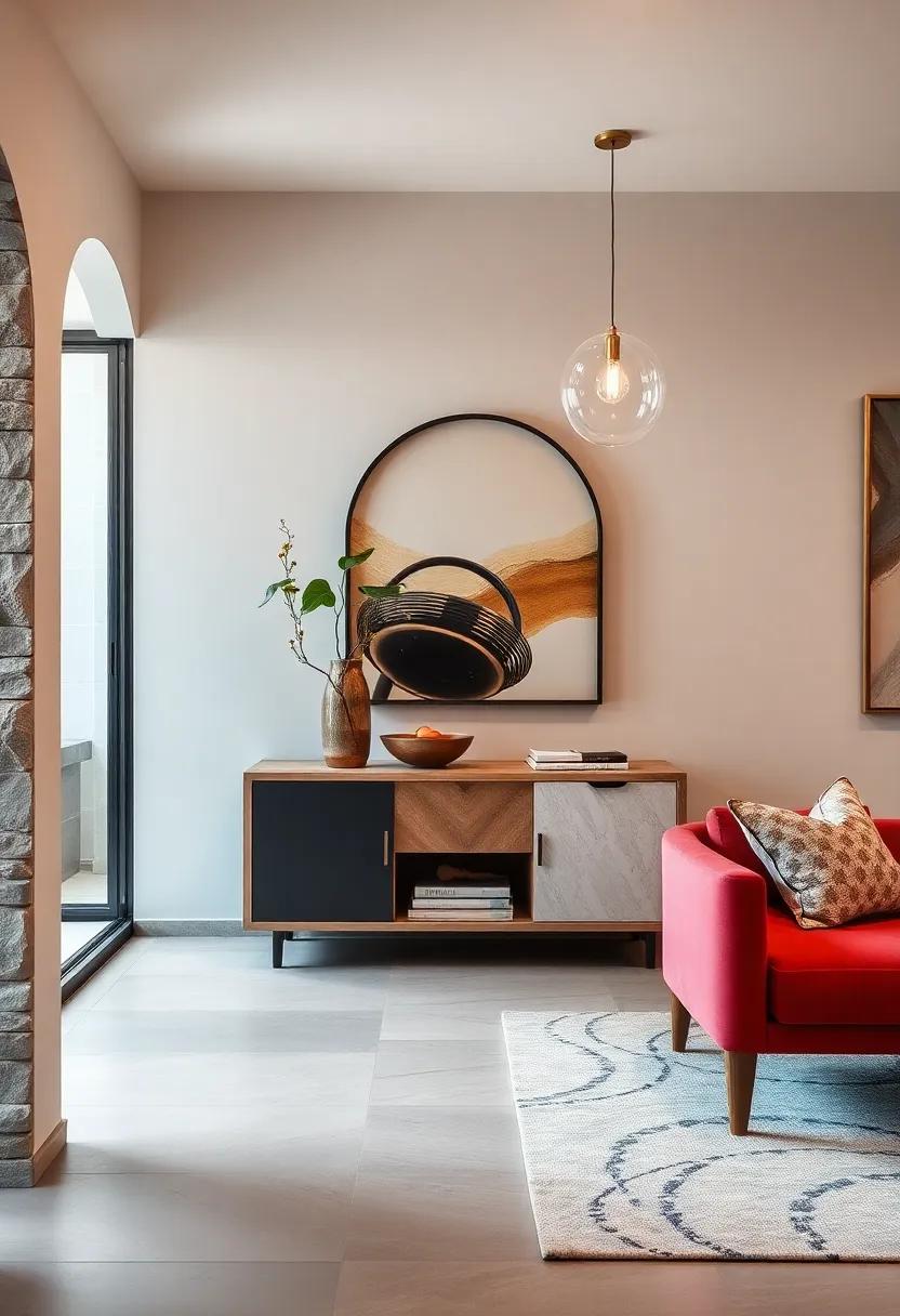 Consider a console table in mixed materials near the dining room entrance, offering a⁣ stylish spot for keys and providing extra surface ‌area for decor