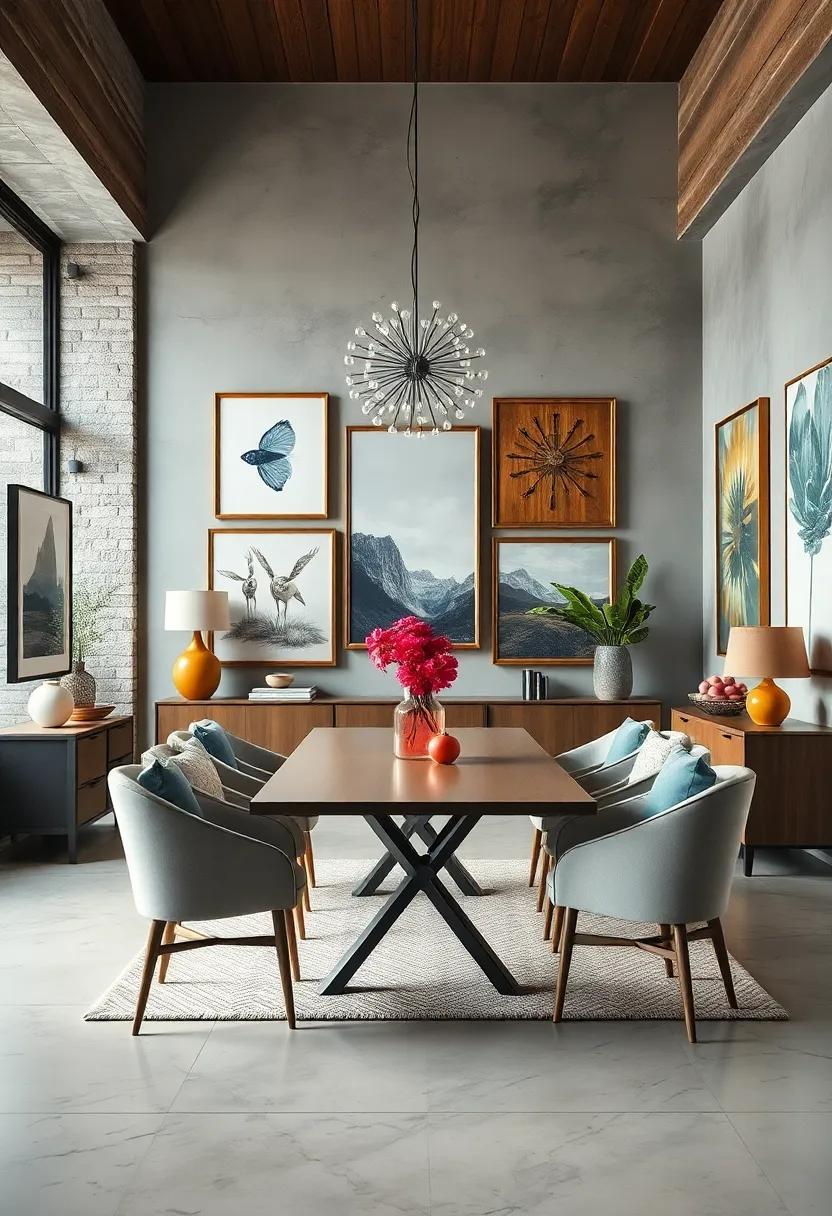 Showcase unique art pieces on the walls, integrating both framed prints⁤ and canvas work, to create a gallery-like vibe in your dining area