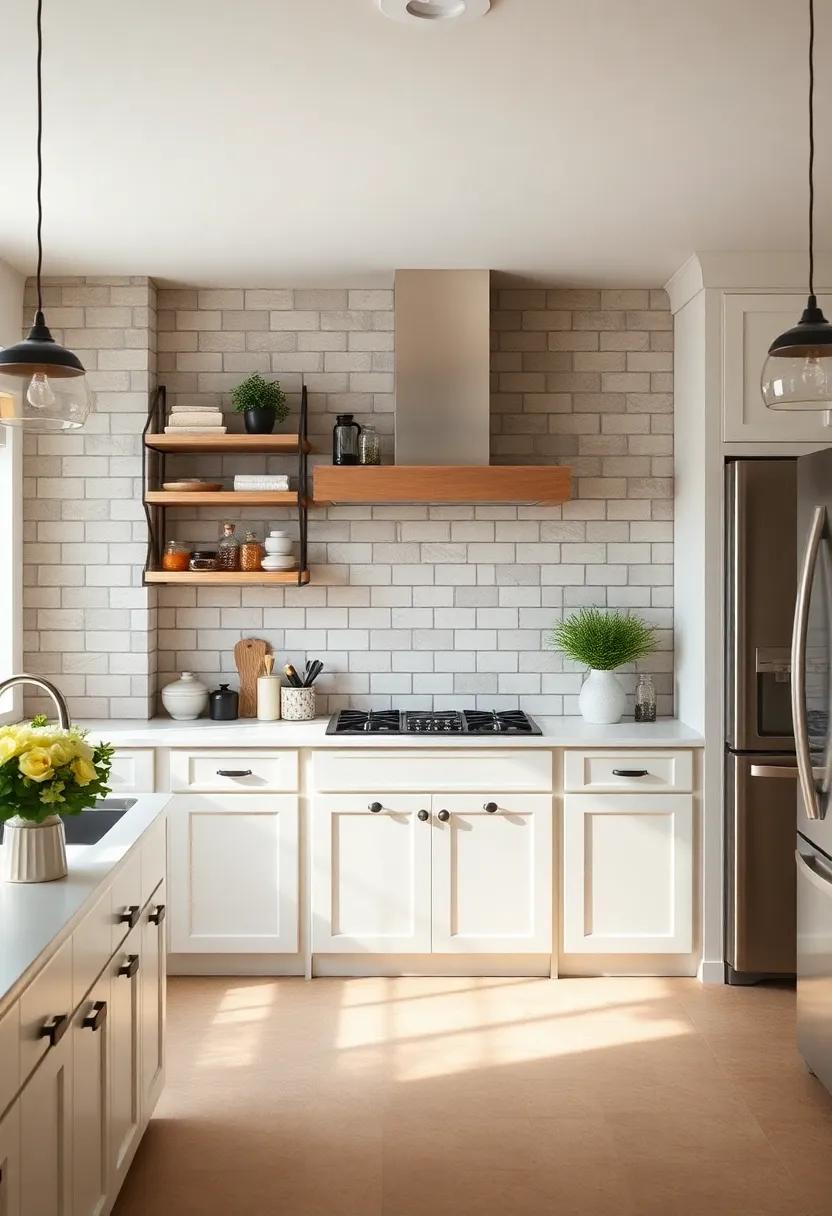Add texture by incorporating handmade or artisanal subway tiles for an organic, crafted feel in your kitchen