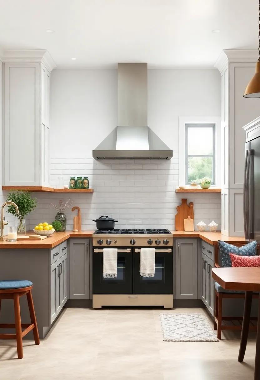 Consider using a herringbone pattern with your subway tiles to add a modern twist to the traditional farmhouse aesthetic