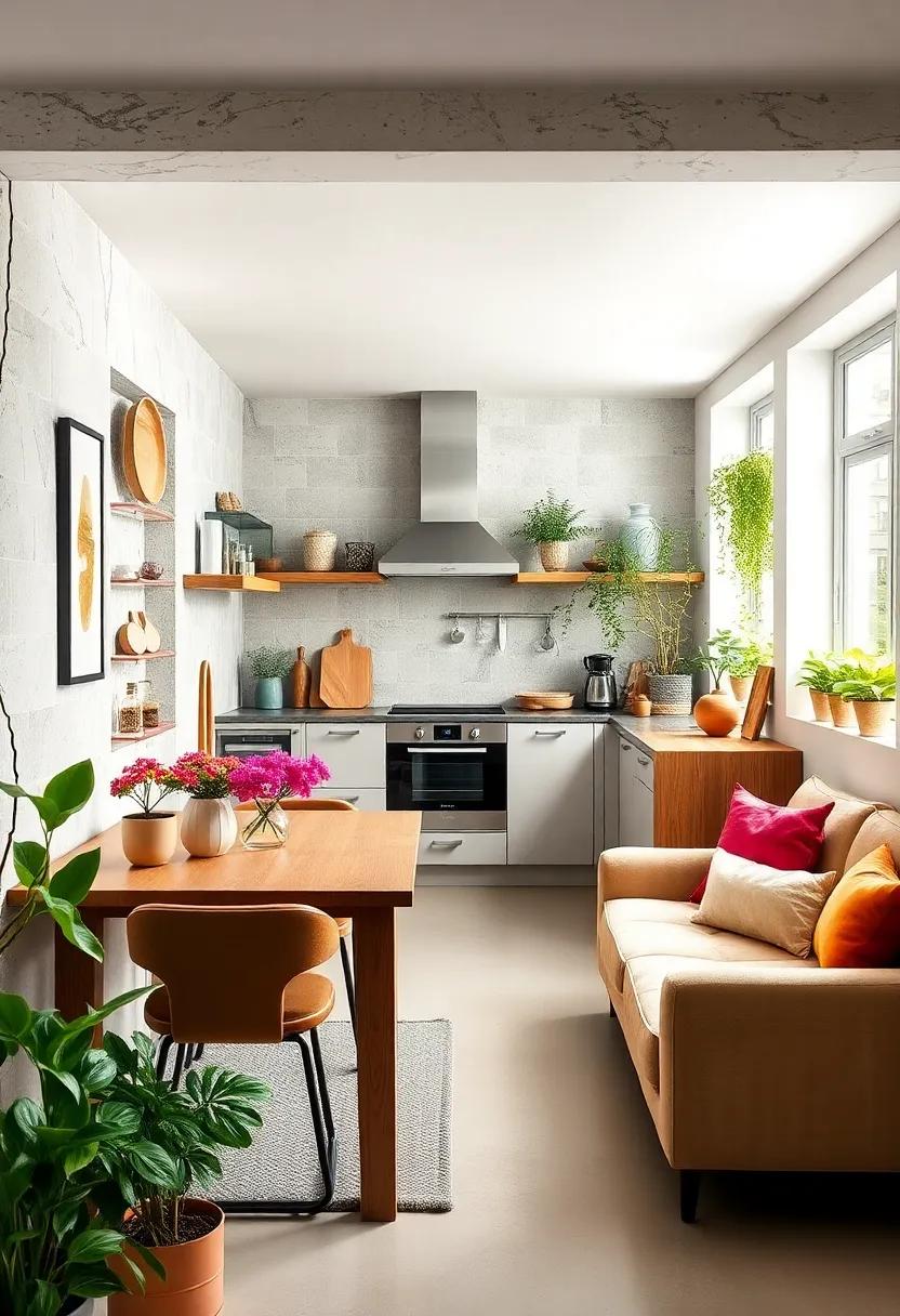 Incorporate Plants: Add greenery with herb pots or indoor plants to bring life and freshness into your kitchen