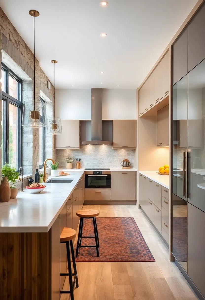 Use Transparent Elements: Incorporate glass cabinet doors or transparent barriers to maintain an open and inviting feel