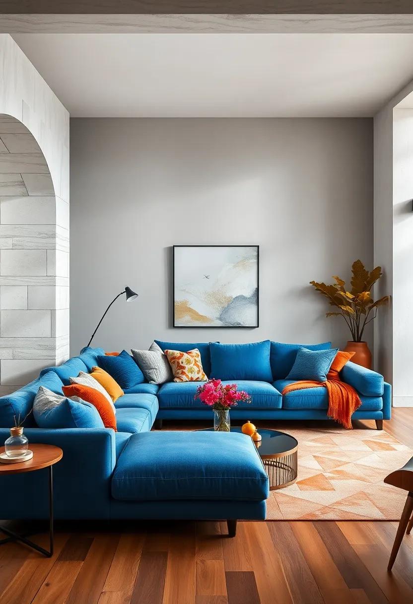 Contrast with Bold, Warm Tones