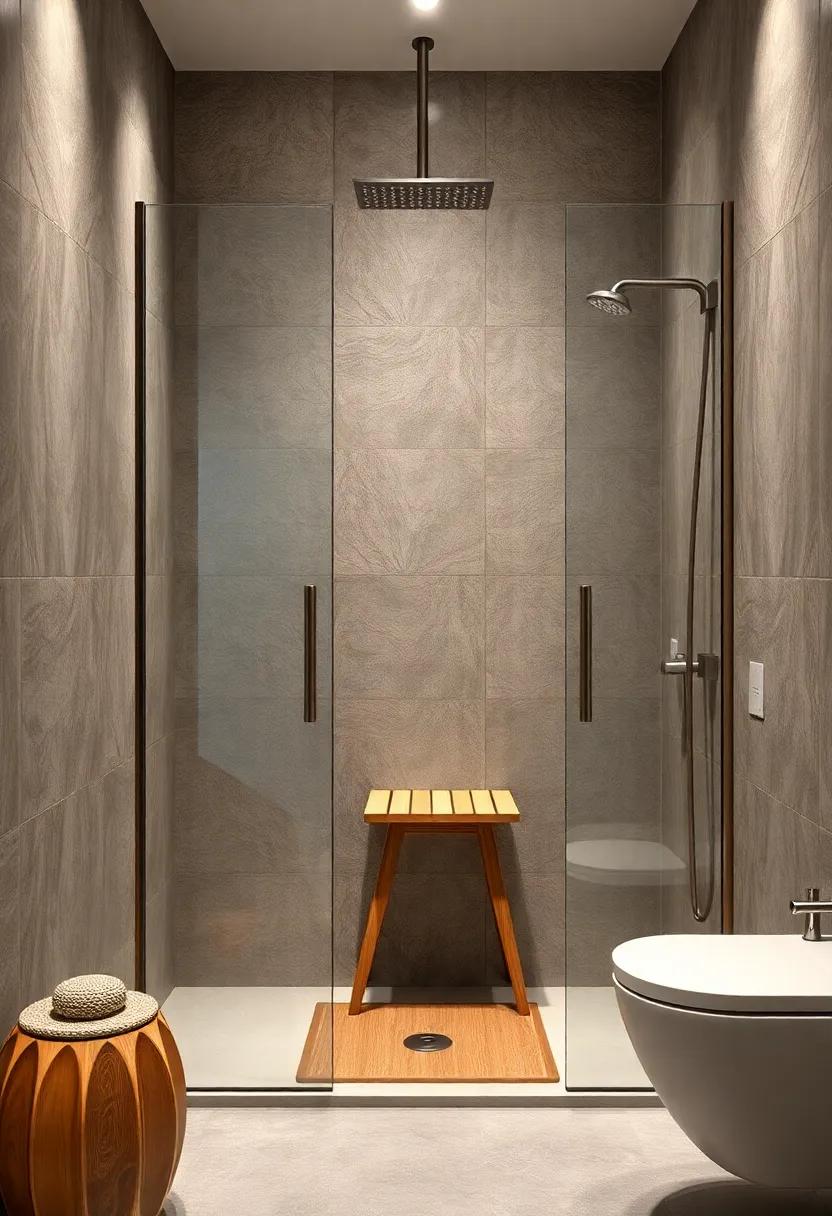 Adjustable Folding Seats: Choose adjustable folding seats for flexibility, allowing you to fold them away when not in use, maximizing your shower space