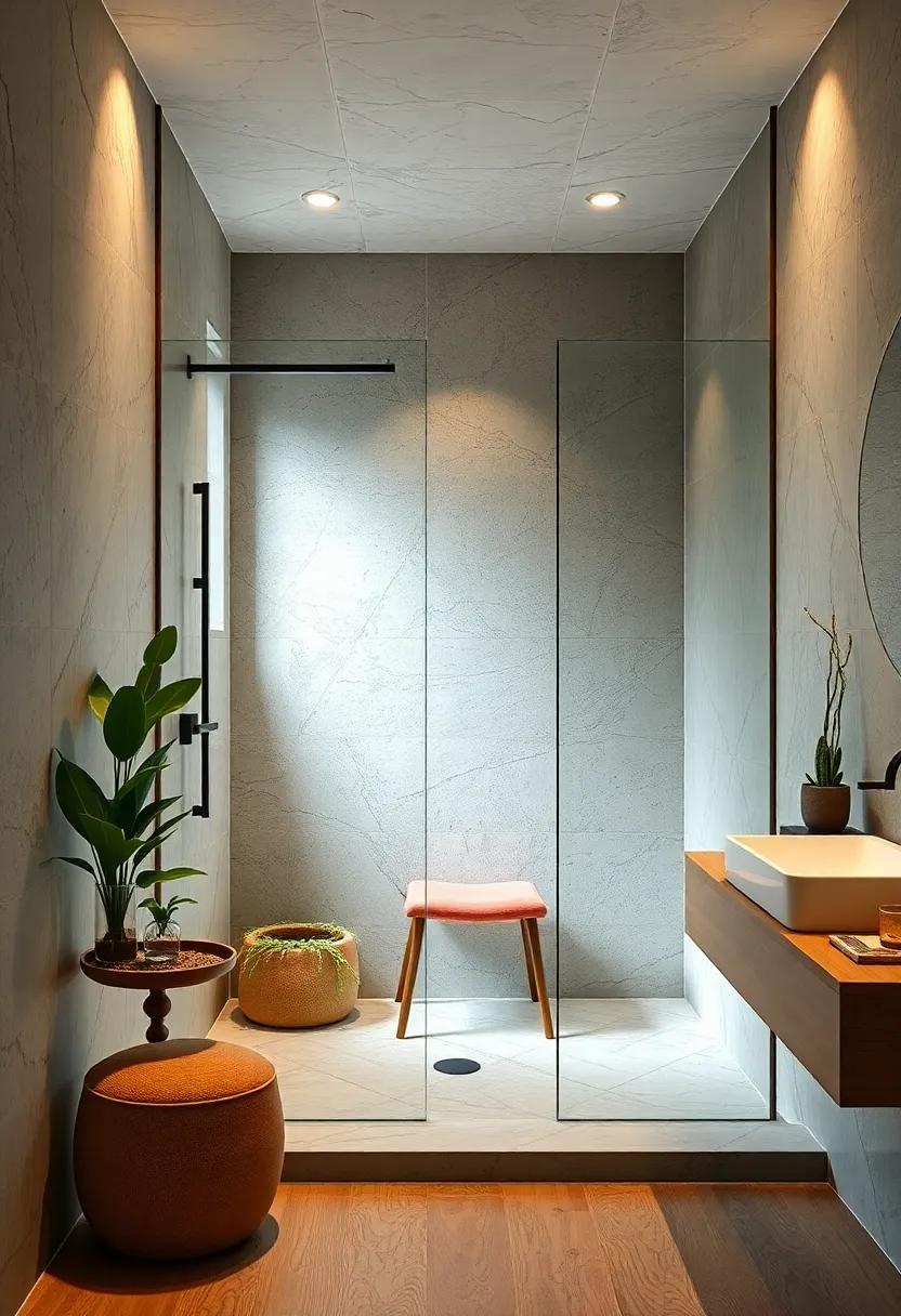 Biophilic Design features: Incorporate biophilic design with integrated greenery and seating that creates a soothing, nature-inspired environment