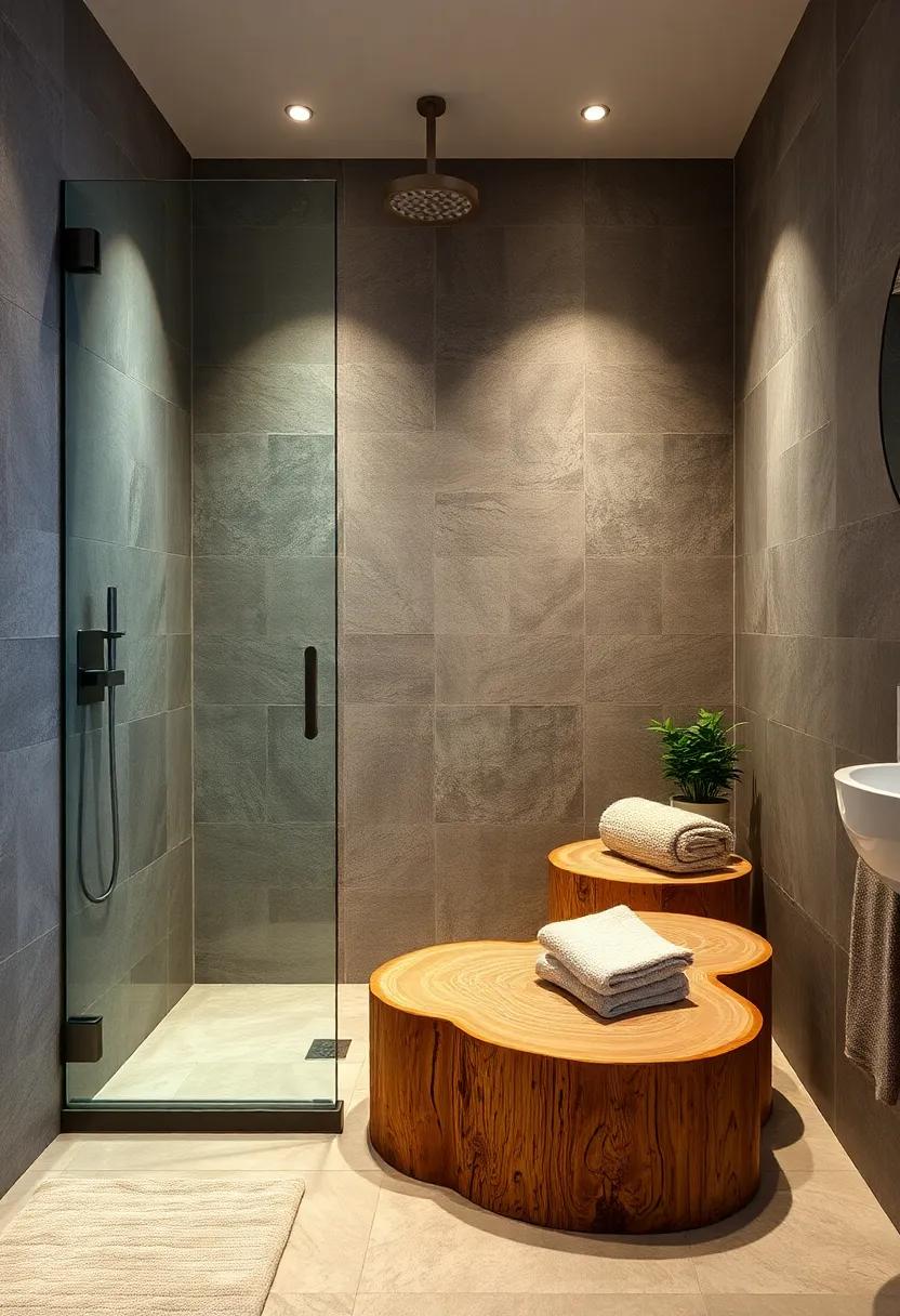 Rustic Log Seats: Capture a natural aesthetic with rustic log seats, perfect for an organic touch and a connection to the outdoors