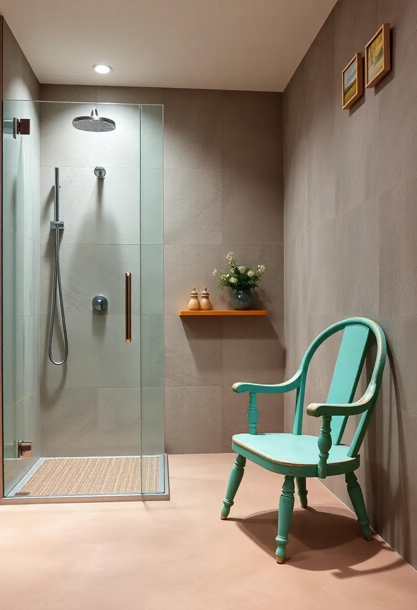 Vintage Painted Chairs: Add character by repurposing an antique chair with a fresh coat of paint, providing quirky charm alongside practicality