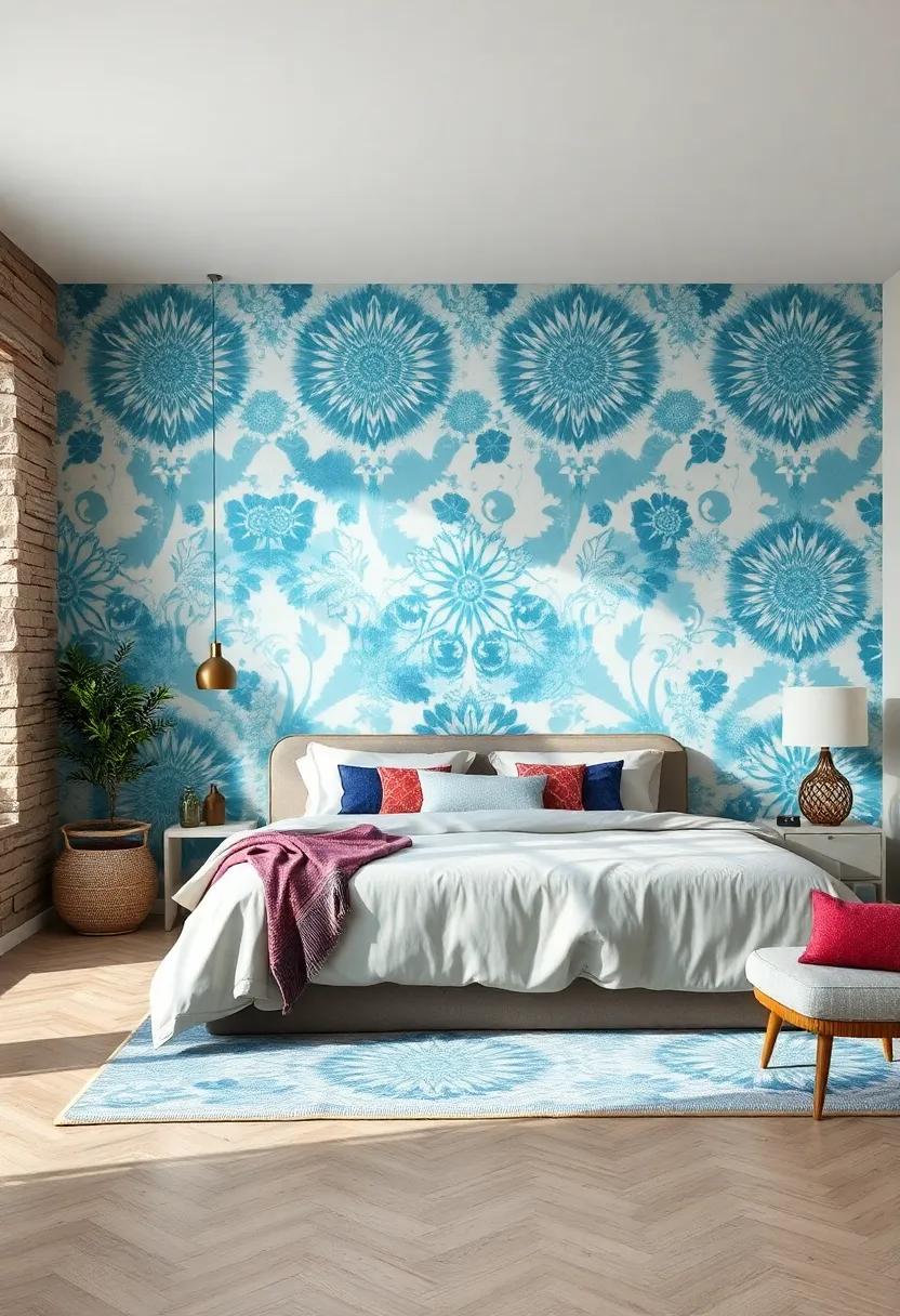 Tranquil tie-Dye: A swoosh of ‌soft blues and greens mimics the calming‌ essence of water,making your walls‌ feel like an extension of ‍the ocean