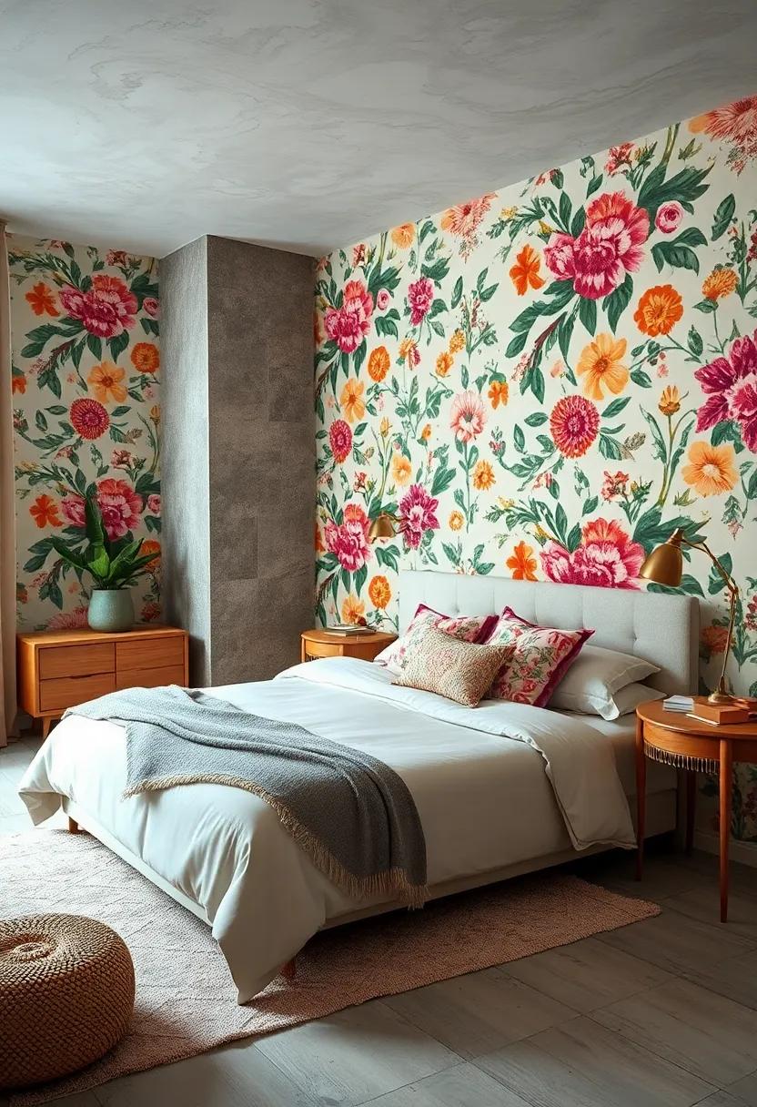 vintage Boho blooms: Retro floral patterns ⁤packed with bright colors blend⁢ nostalgia with the bohemian spirit, ideal for ⁣creating a playful atmosphere