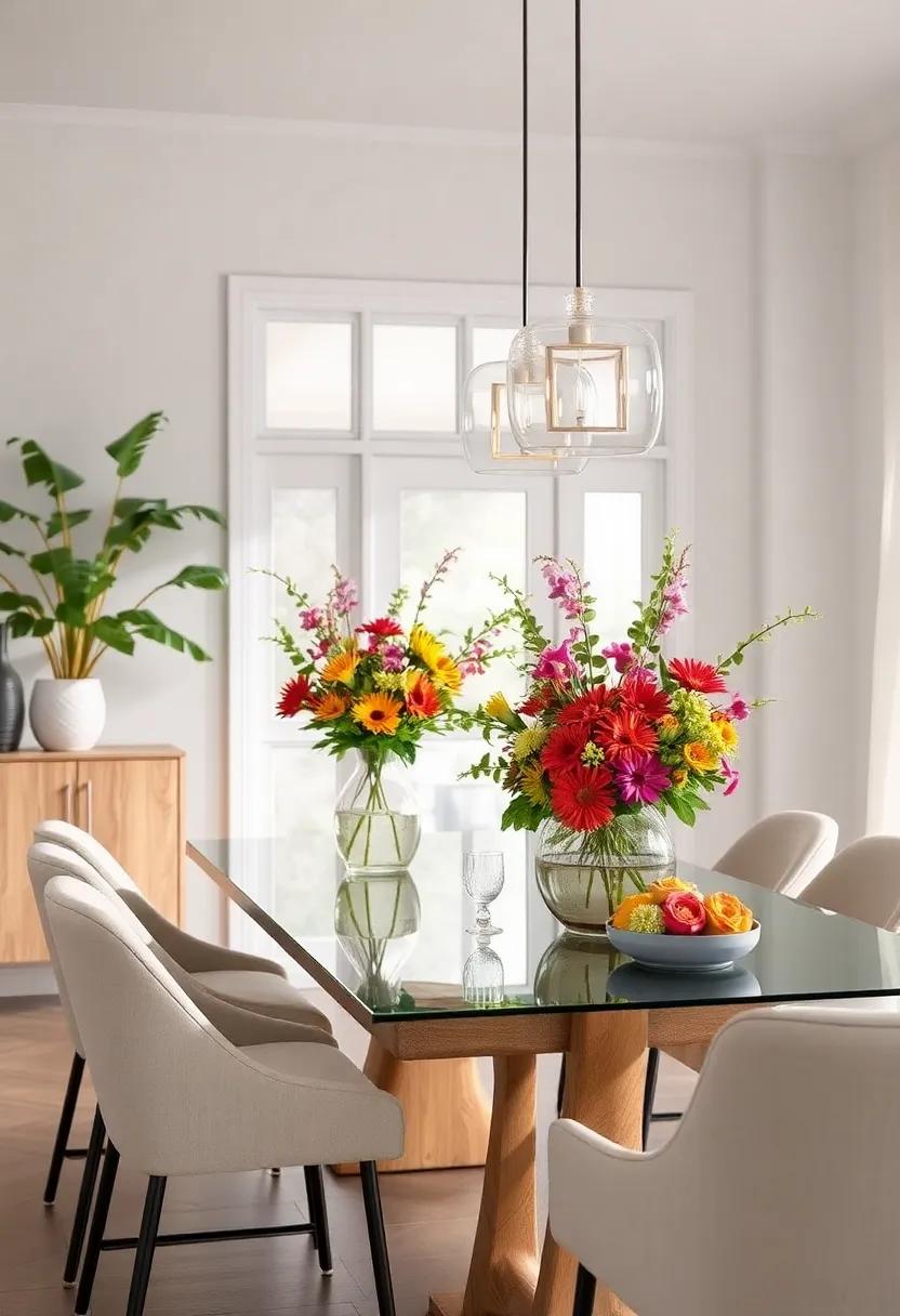 Seasonal Floral Arrangements: Switch up ​your decor with seasonal flowers to bring⁣ color and life to your dining table throughout the year