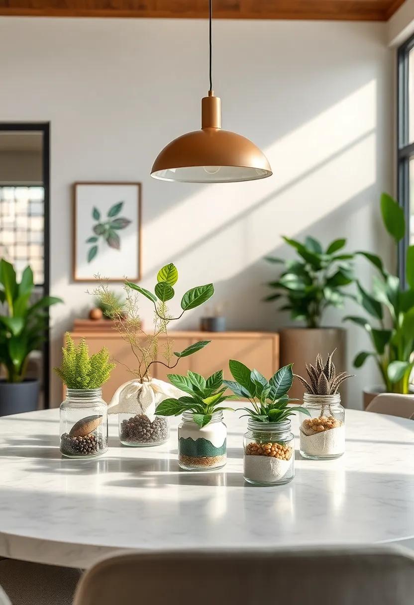 Upcycled Plant Containers: get creative with repurposed jars or cans as plant containers for an eco-friendly touch to your decor