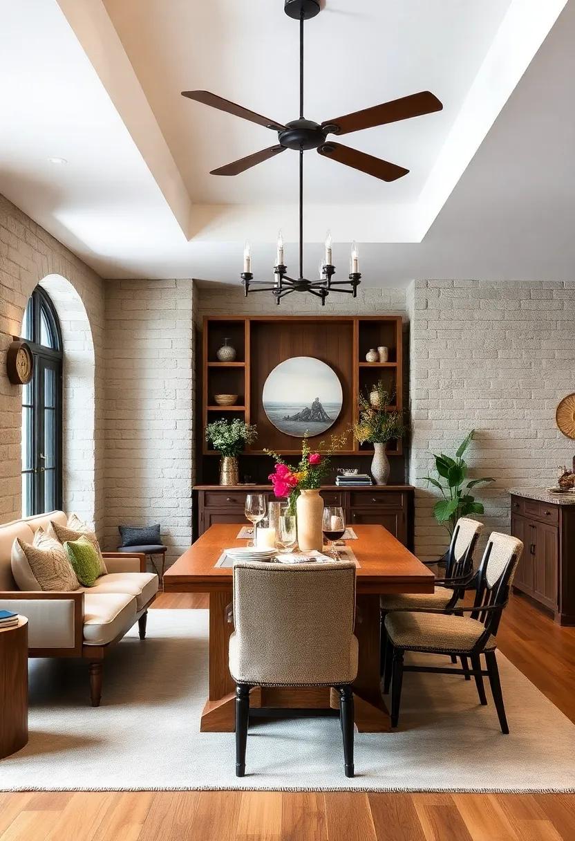 Soft Lighting Options: Use dimmable lights or candles to adjust the ambiance, making your dining space inviting for both casual family dinners and elegant soirées