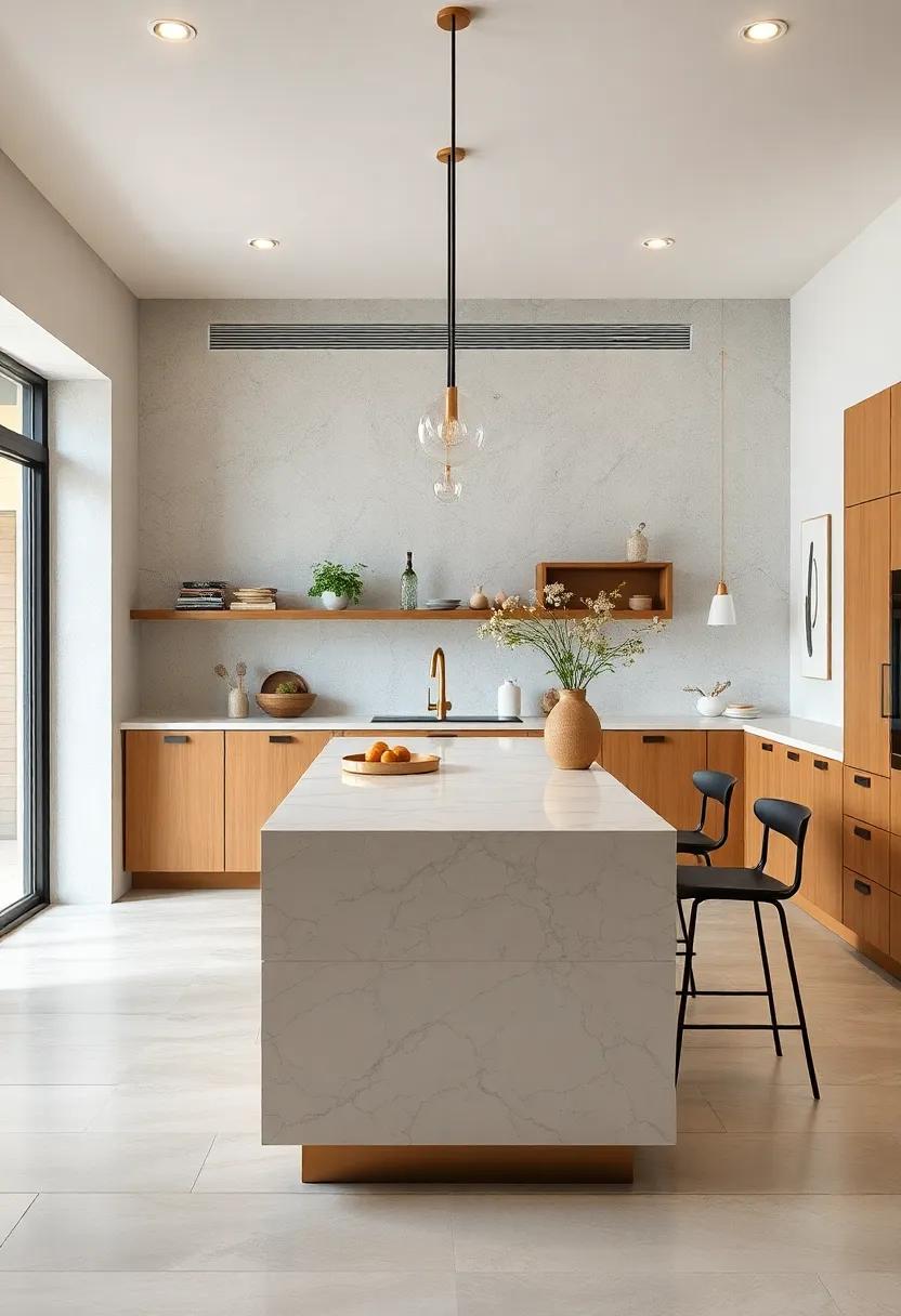 Marble⁣ Elegance: A sophisticated‍ narrow ⁤island with a marble top that combines luxury ⁤and simplicity, elevating any kitchen⁤ space