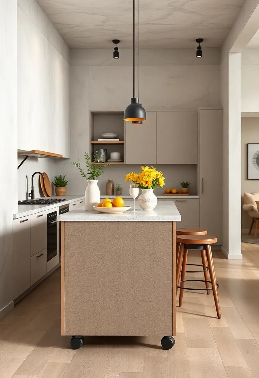 Rolling Wonder: A compact mobile island with casters, ⁤allowing you to move it around when hosting guests or needing additional space for cooking