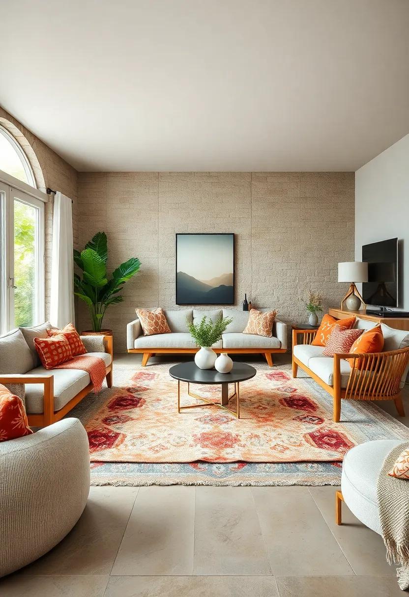 Use Layered Rugs: Combine different textures and patterns with layered rugs to add ​depth, comfort, and a touch of whimsy to your ⁢living space
