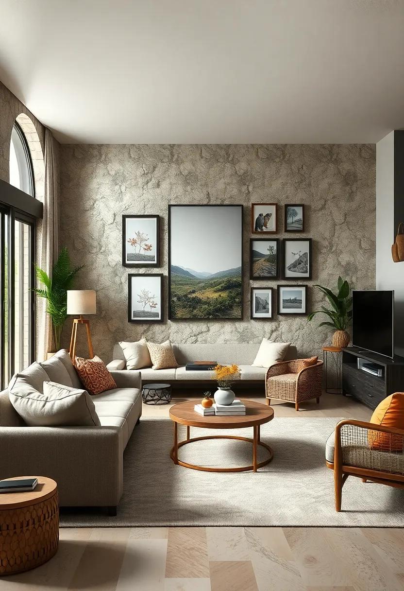 Build a​ gallery Wall: Curate a collection of family photos, nature scenes, or rustic-themed art pieces to‌ create a personal and welcoming‍ atmosphere