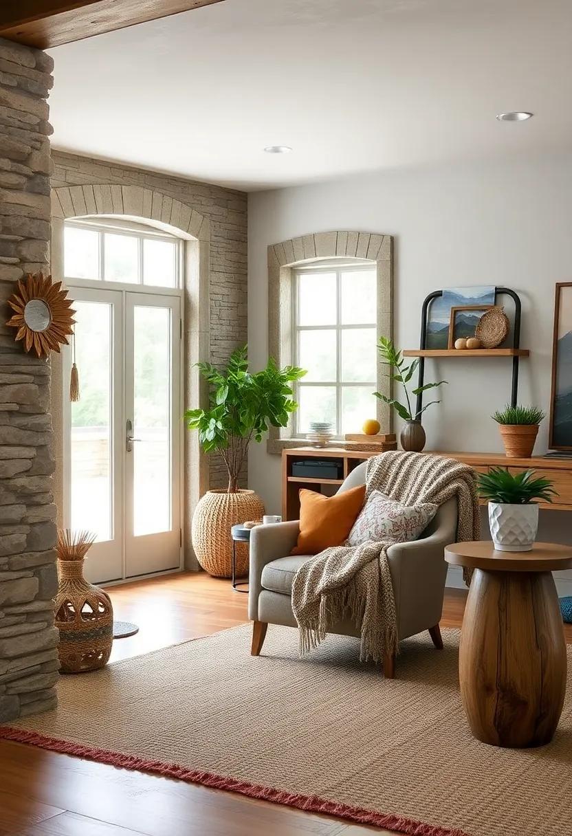 Create a Cozy Reading Nook: Use a plush armchair ⁤with a knit blanket and a rustic side table to craft an inviting corner that encourages relaxation and reflection