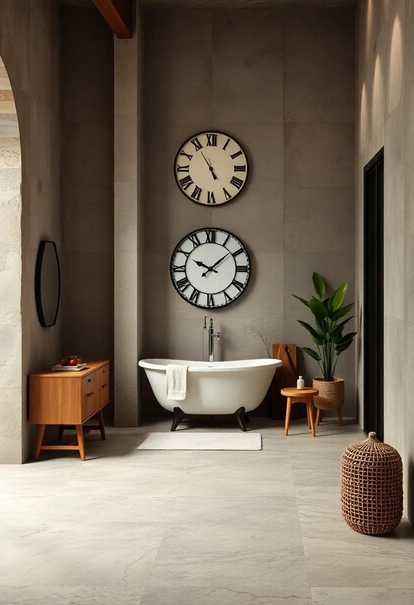 Vintage Clock: Hang a chic, retro clock on the wall to combine functionality with vintage aesthetic appeal