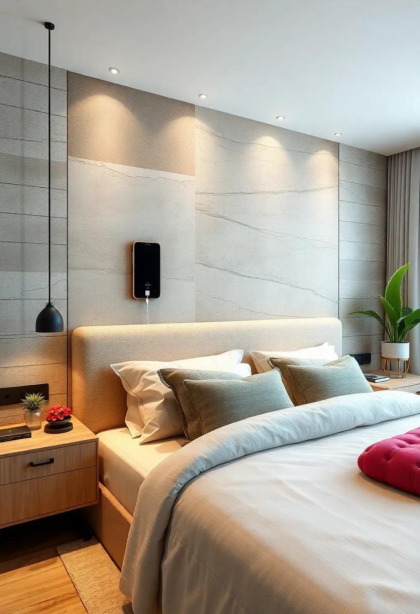 Layered Heights: Explore innovative headboards that incorporate different layers,enhancing both visual depth and smart charging capabilities