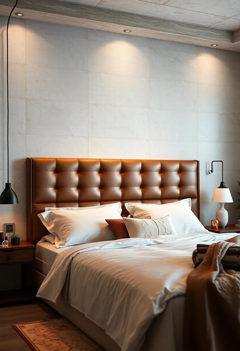 Luxe Leather: Elevate your space with a plush leather headboard that not only provides comfort but also discreetly houses charging capabilities