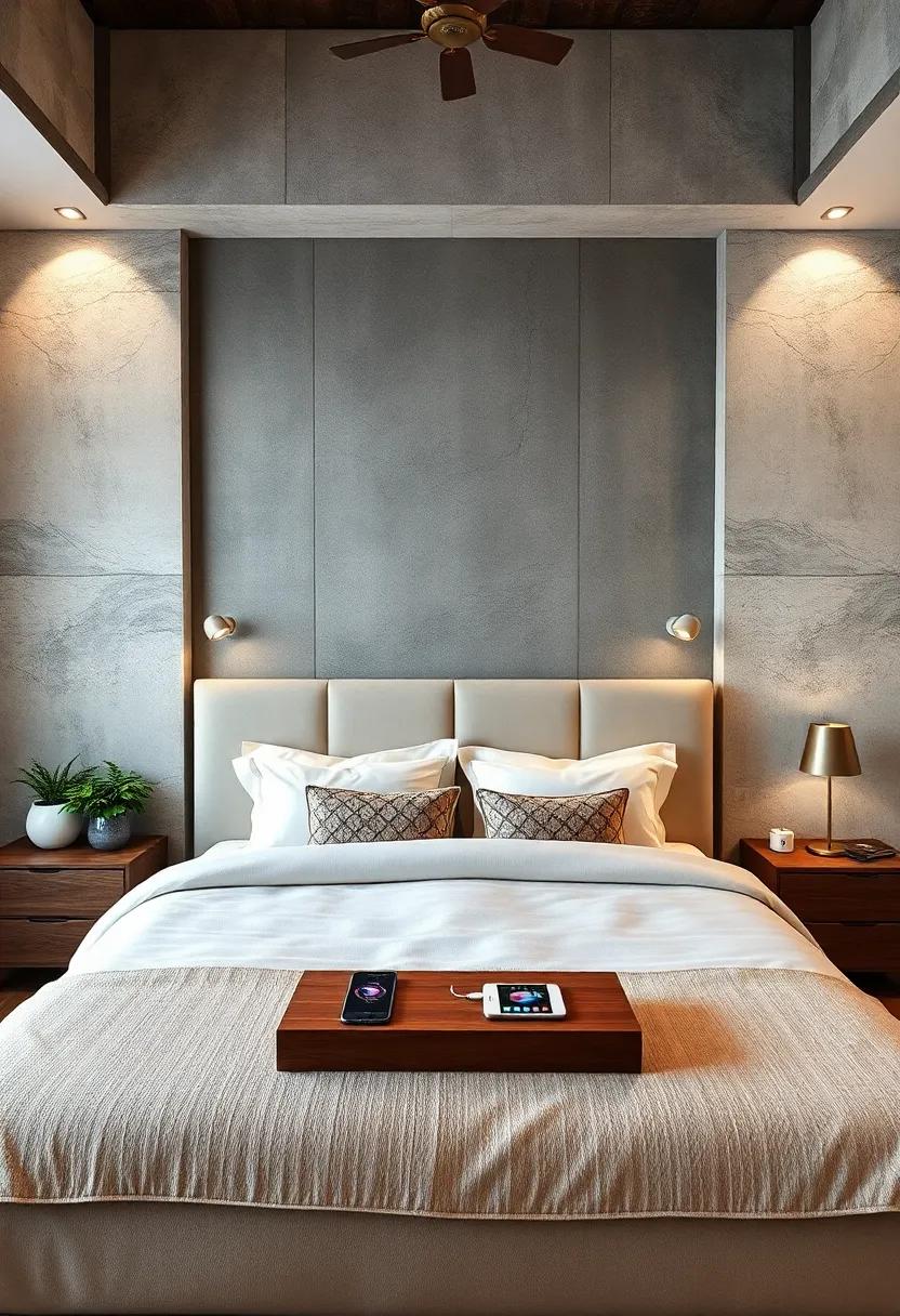 Smart Design: Consider headboards equipped with wireless charging surfaces, allowing for tangle-free power-ups on compatible devices