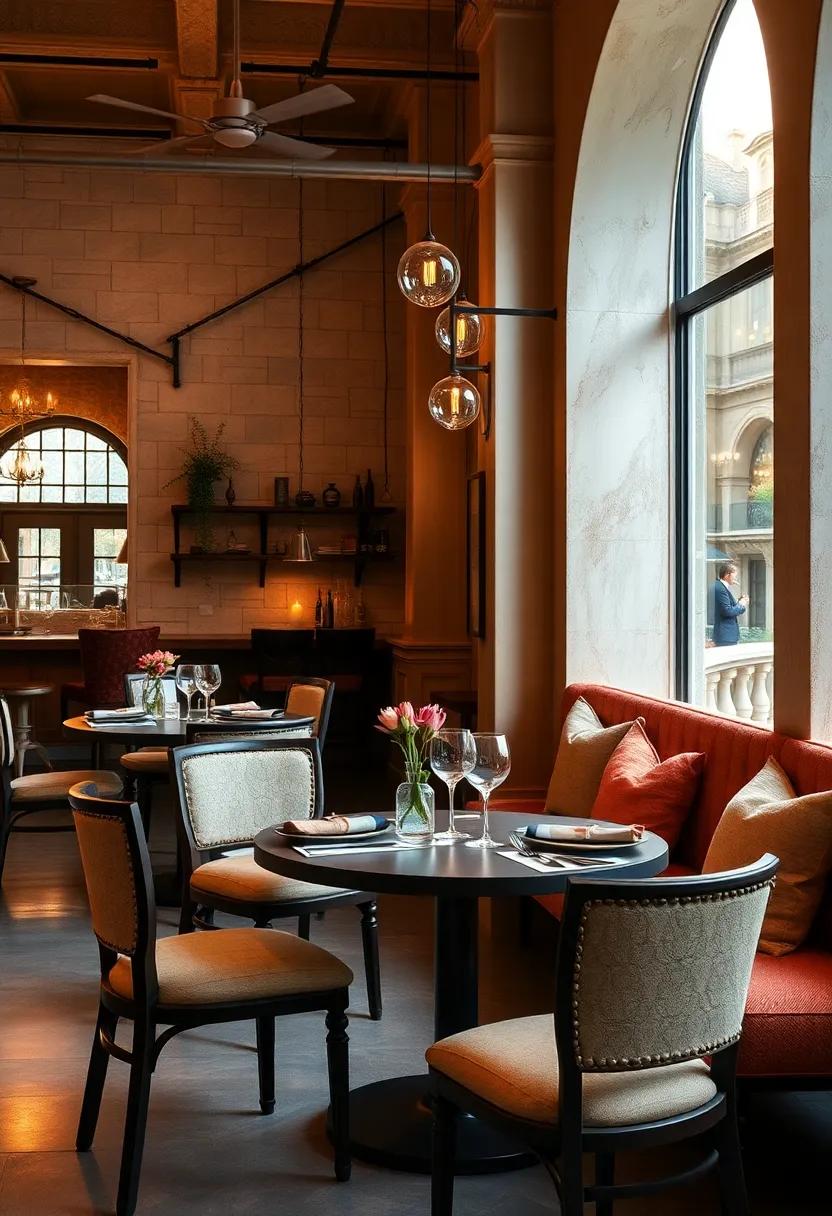 Intimate bistro vibes: Recreate the allure of a Parisian café with small, round tables, checkered tablecloths, and candlelit charm for romantic evenings