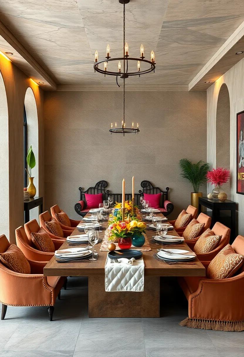 Exotic Escape: Transport your guests with vibrant colors, intricate patterns, and global-inspired décor that celebrates a rich cultural experience