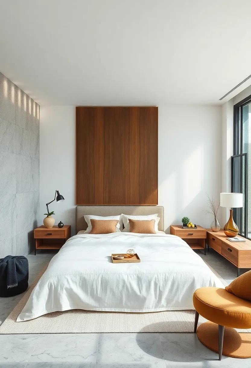 Create Consistent Theme: Unify the design through consistent shapes and styles to create a harmonious minimalist retreat