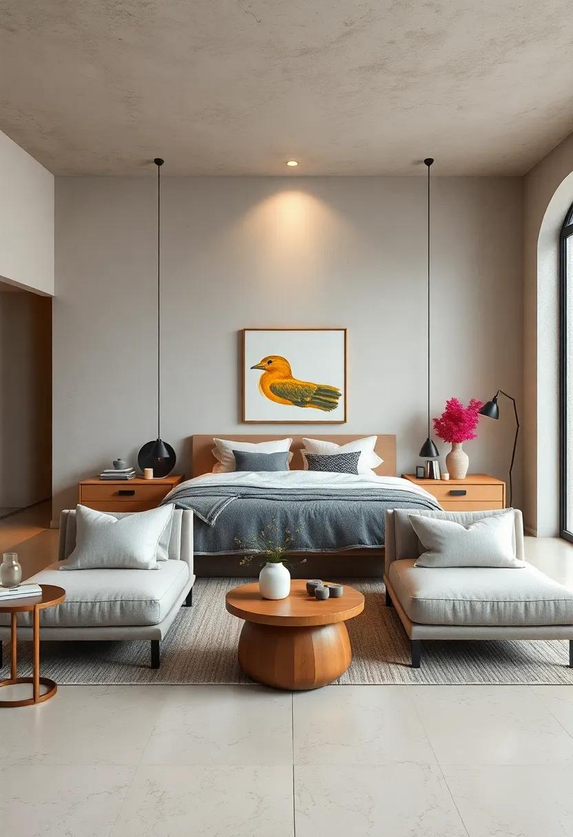 Focus on Symmetry: Arrange furniture and decor symmetrically to create a balanced, calming atmosphere