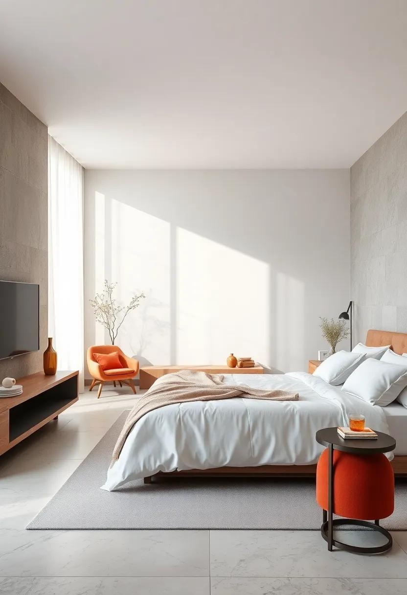 Integrate Technology Wisely: Consider smart home solutions disguised within your decor to maintain the clean lines