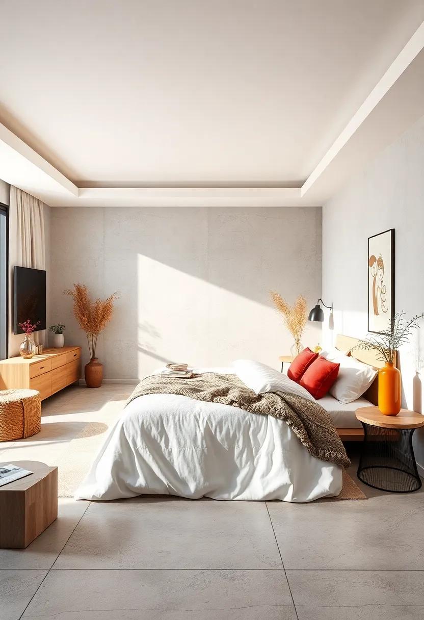 Keep Floor Space Clear: Aim for minimal furniture to maintain open floor space, which contributes to a spacious feel