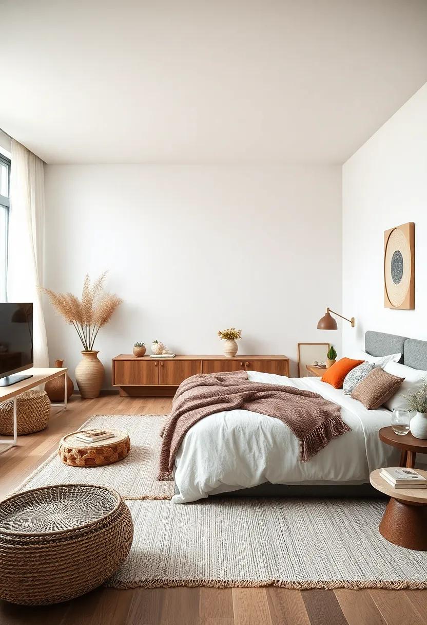 Use Natural Materials: incorporate wood, stone, and cotton to add warmth and texture while maintaining a clean aesthetic