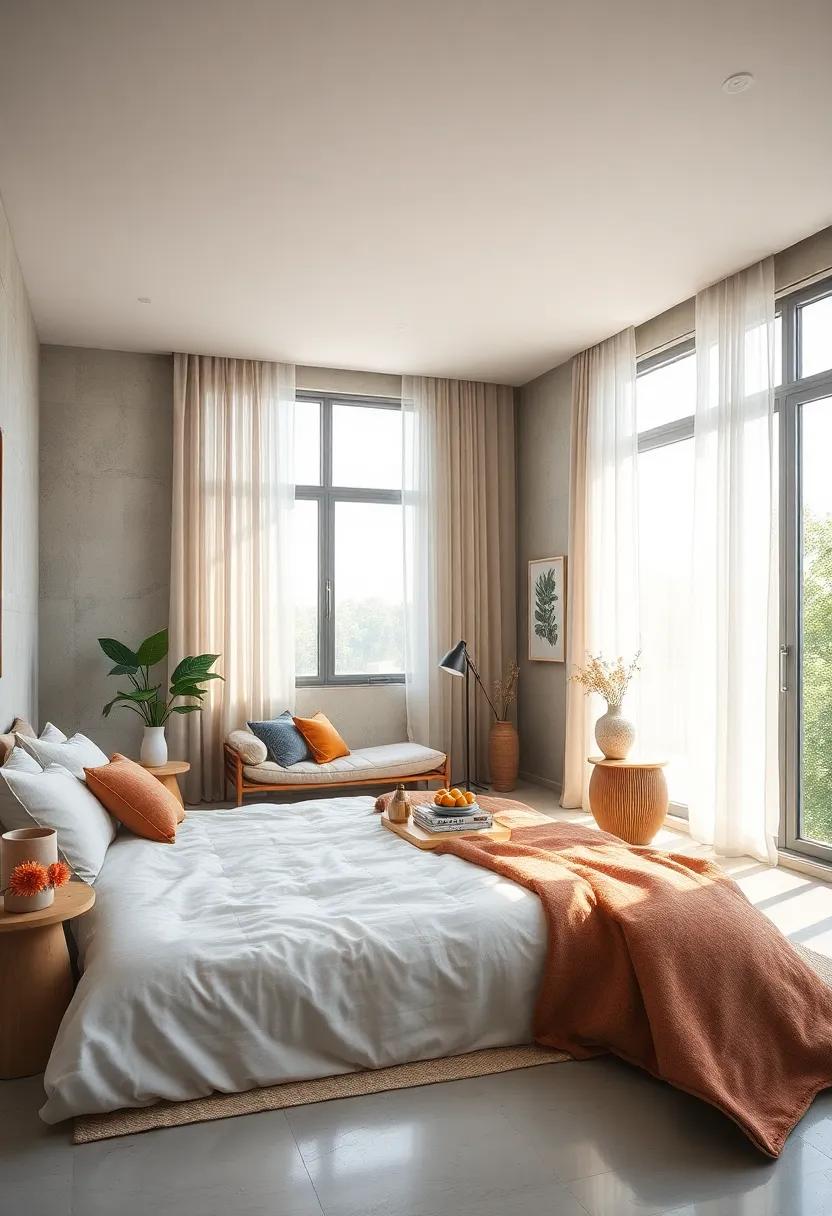 Incorporate Natural Light: Maximize windows and use sheer⁢ curtains to invite ⁢sunlight ⁤in, ⁣enhancing the‌ openness of the room