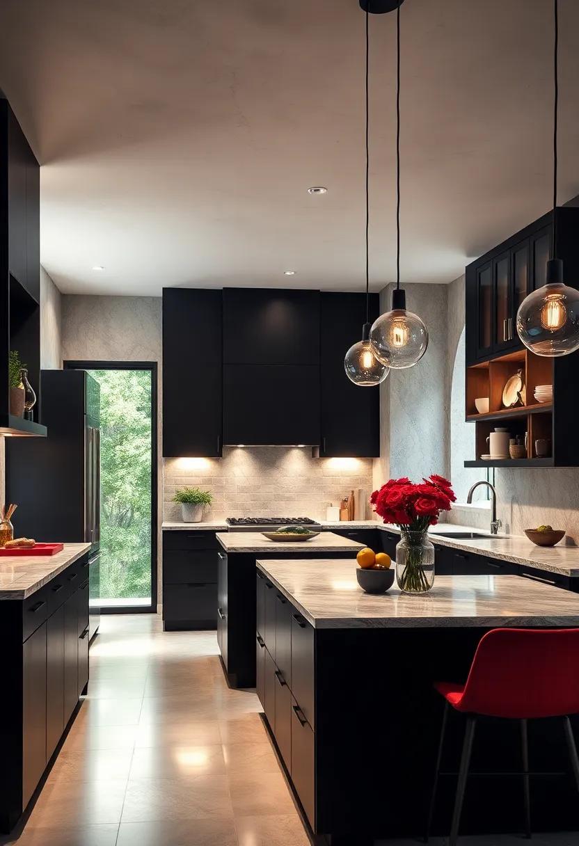 Custom Lighting Fixtures: Consider unique,custom lighting options to personalize your kitchen beyond conventional choices