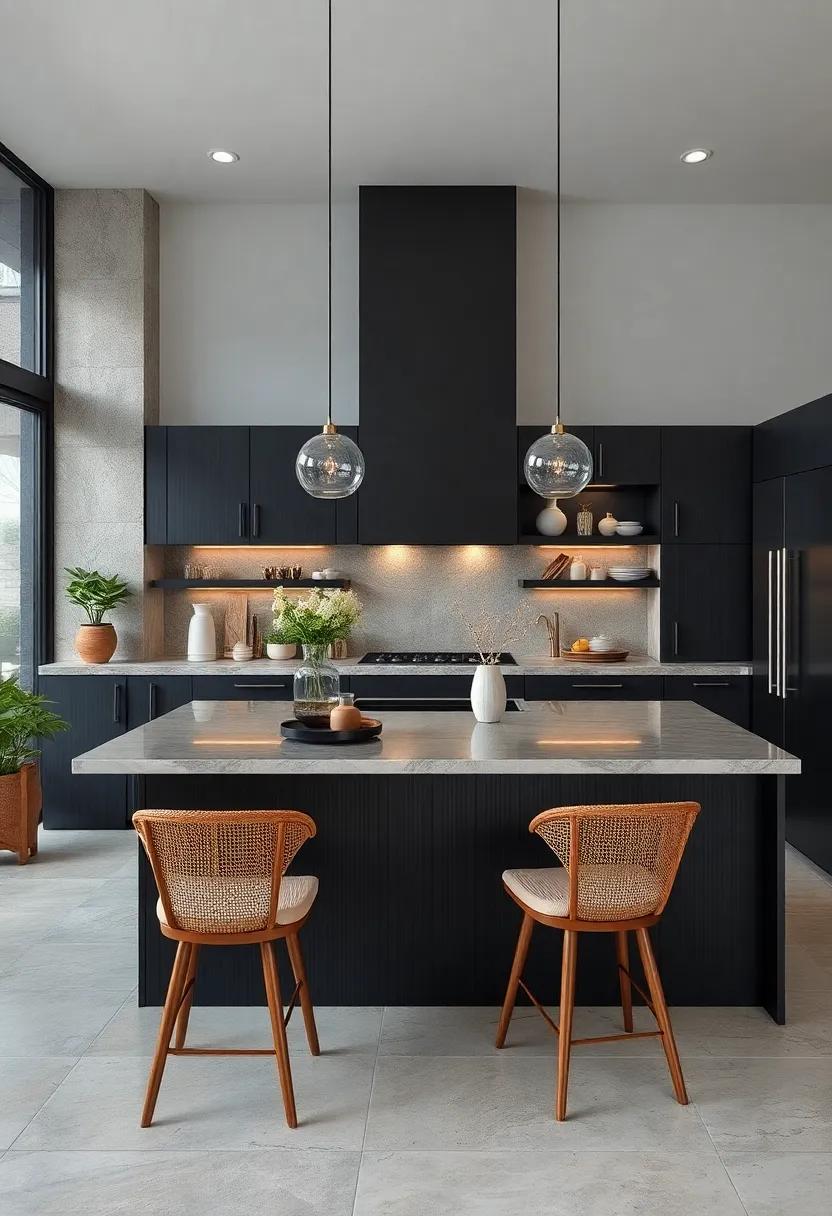 Multi-Functional Island: Use an island that serves multiple purposes—cooking, dining, and storage—to enhance your kitchen’s usability