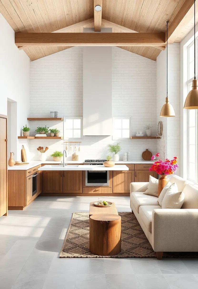 Bright and Airy Color Palette: Emphasize whites, soft grays, and earth tones to create a serene backdrop that accentuates natural light