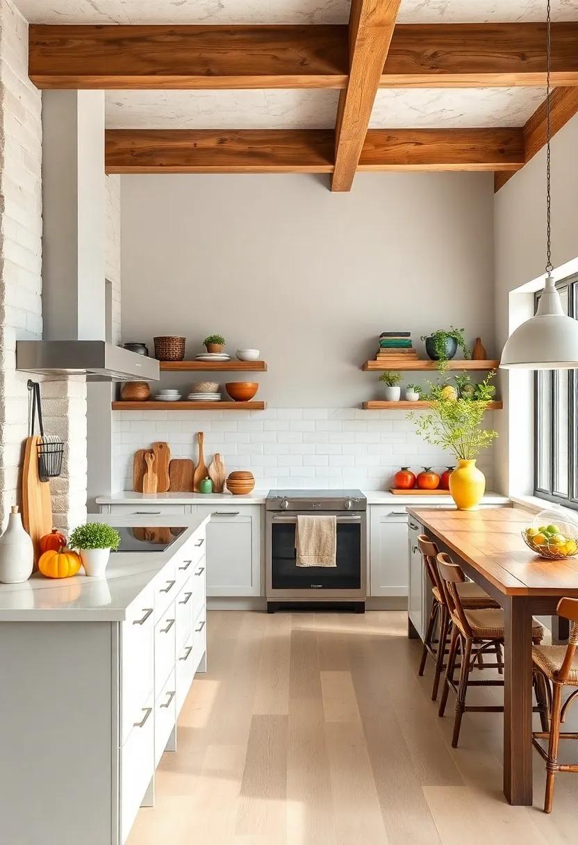 Colorful accessories: Add pops of color through accessories like vibrant dishware, seasonal decor, or artwork