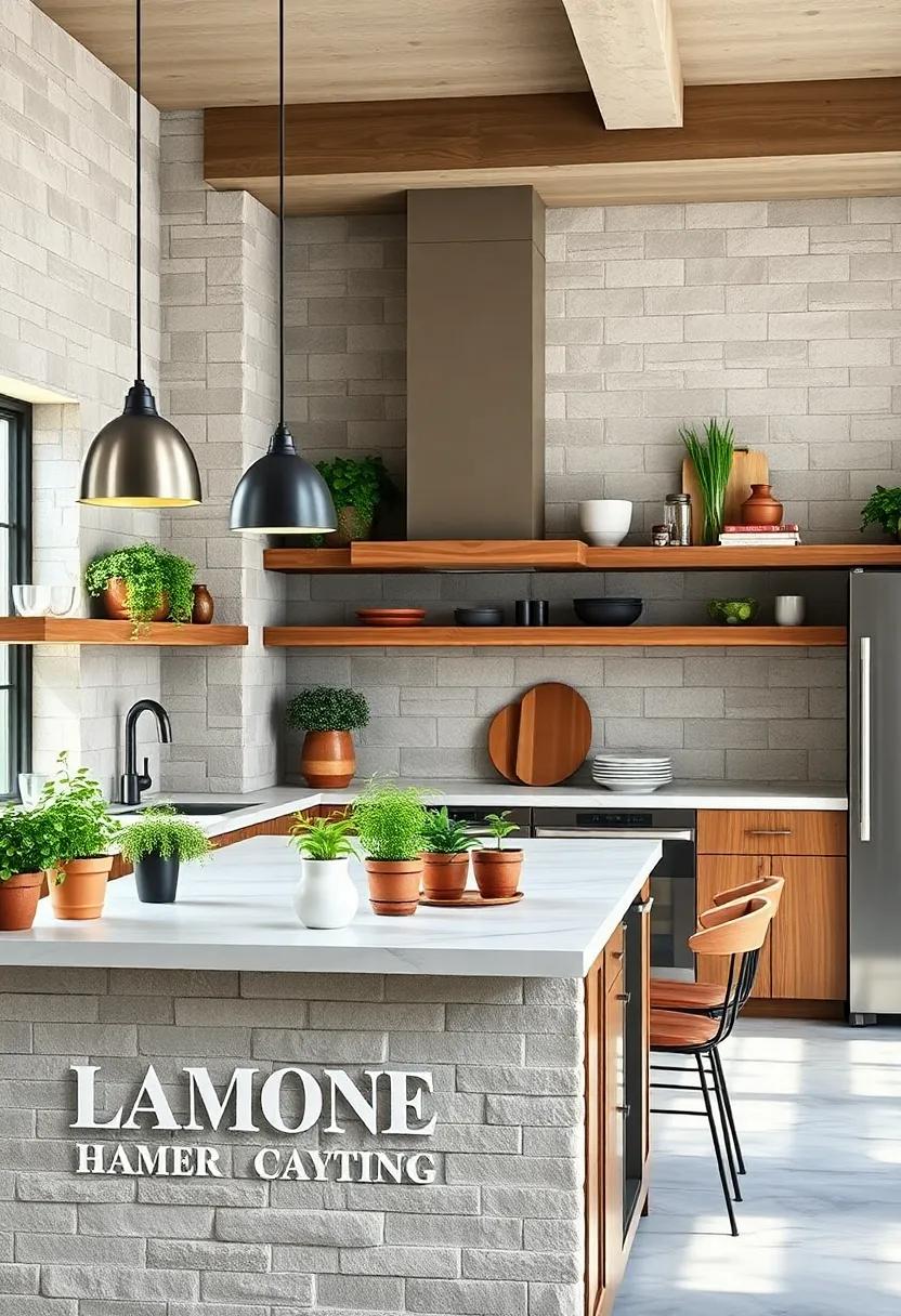 Herb Garden or Potted Plants: Bring the outdoors in with fresh herbs or small potted plants that add life and color to the kitchen