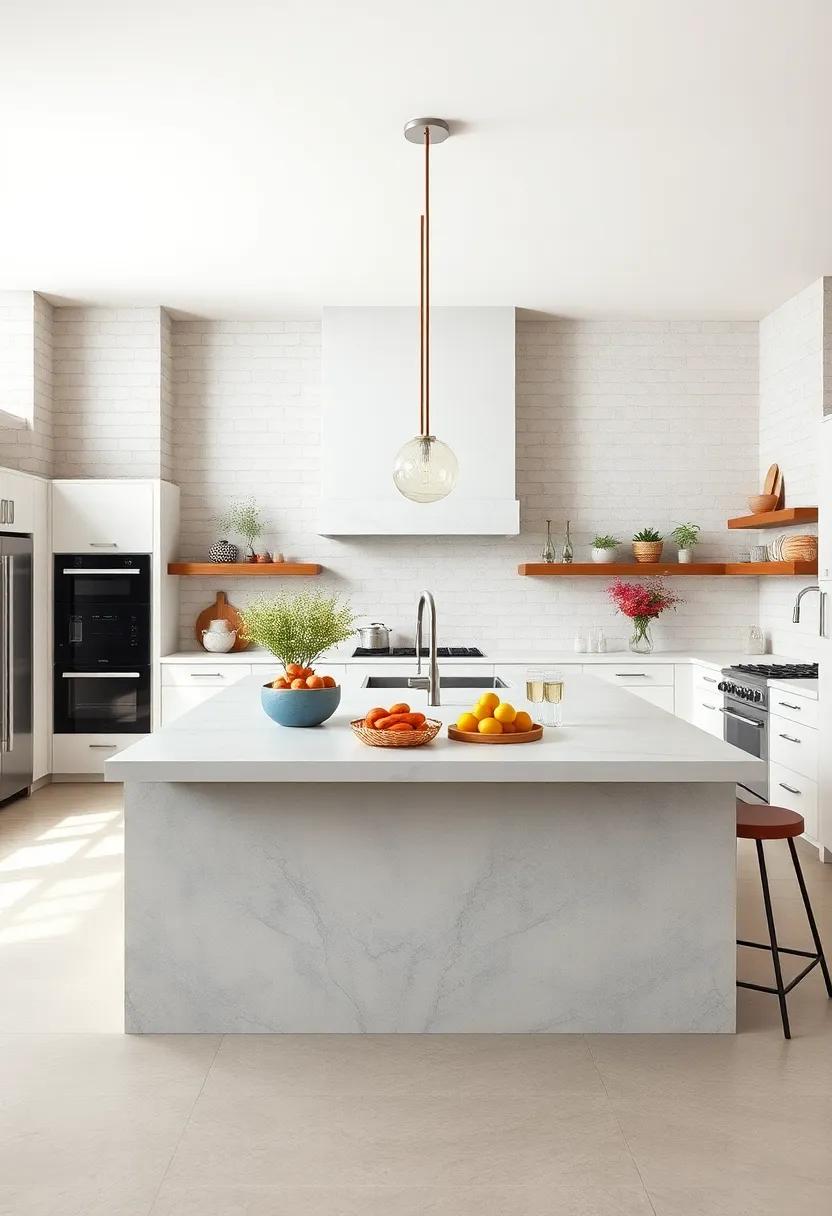 Large Kitchen Island: Invest in a spacious island that serves as a central hub for cooking, entertaining, and family gatherings