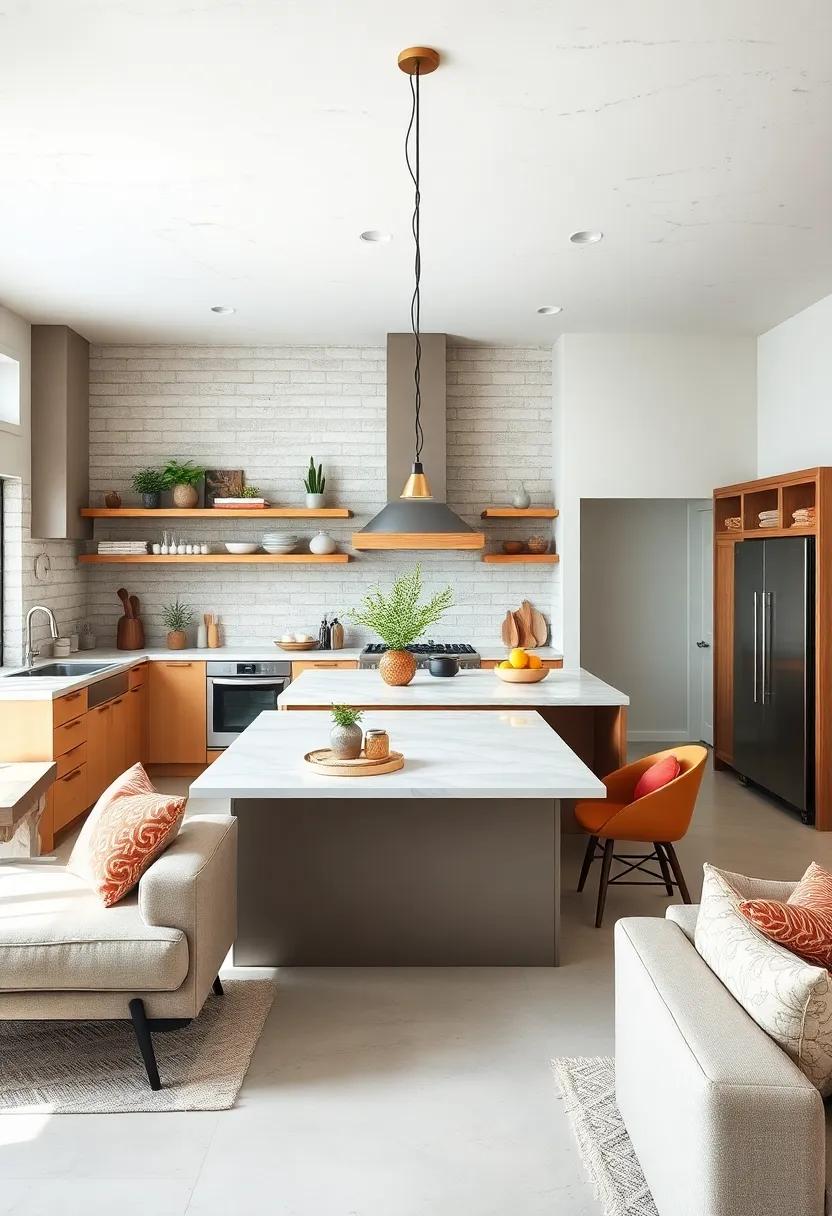 Open Concept Layout: Embrace an open layout that connects the kitchen to adjacent living spaces, promoting flow and interaction