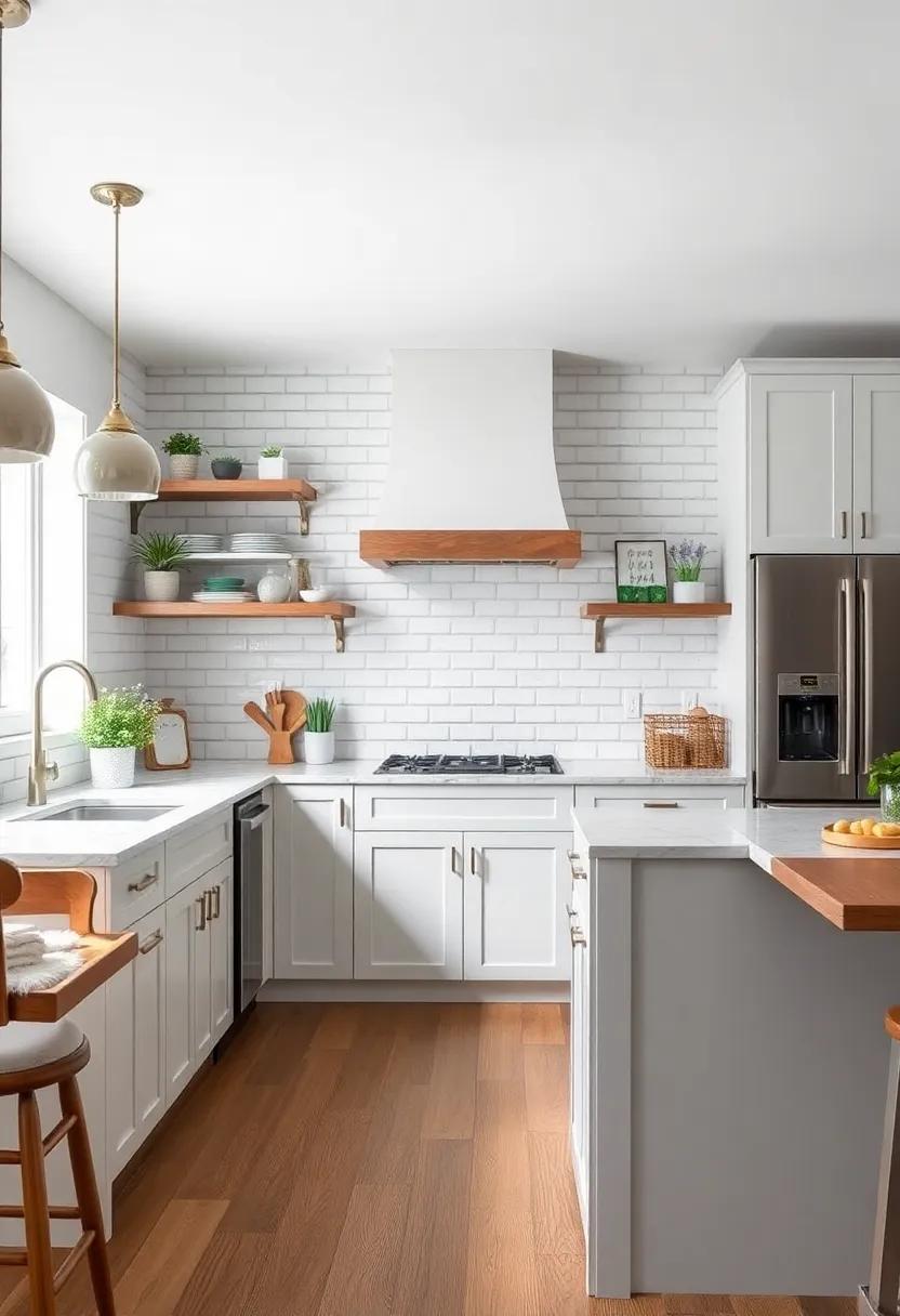 Subway Tile Backsplash: Go for classic white subway tiles as a backsplash for a versatile design that complements any style