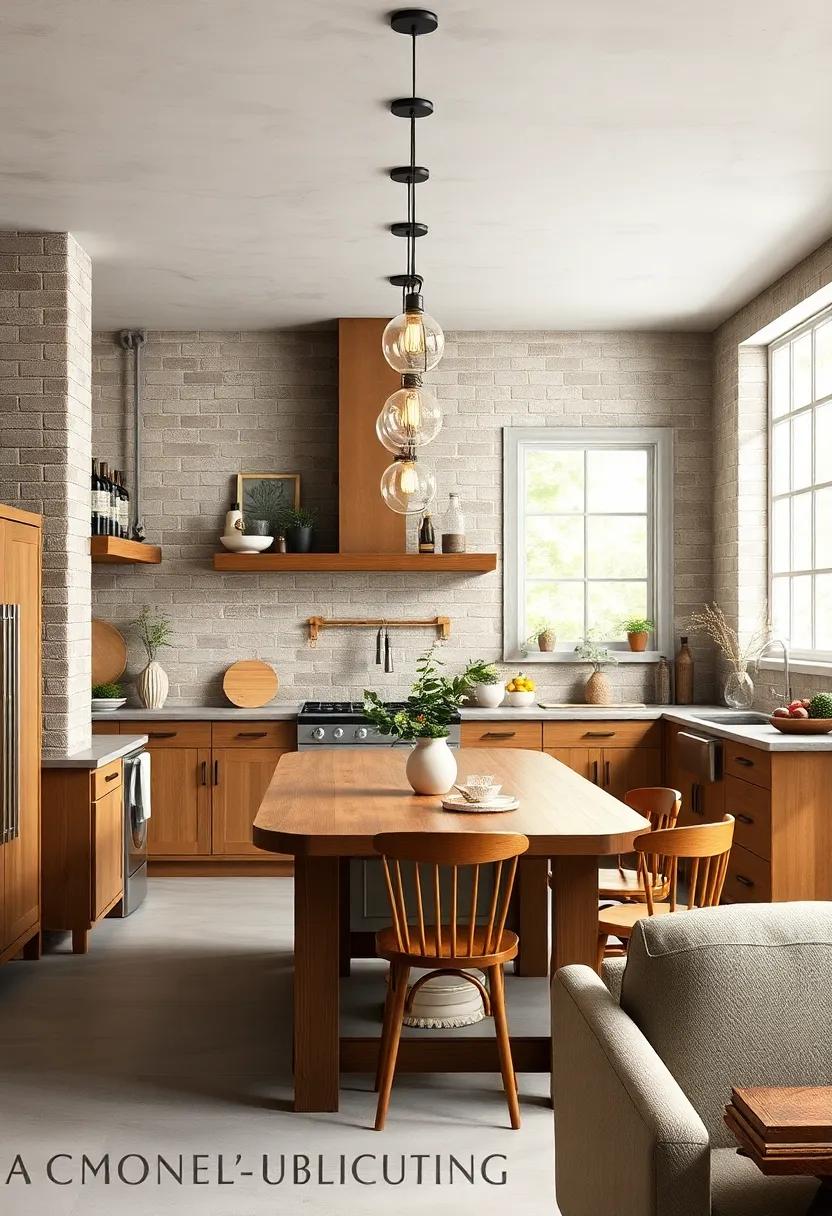 Vintage-Inspired Lighting: Incorporate hanging pendant lights or industrial-style fixtures to infuse character and warmth into the kitchen