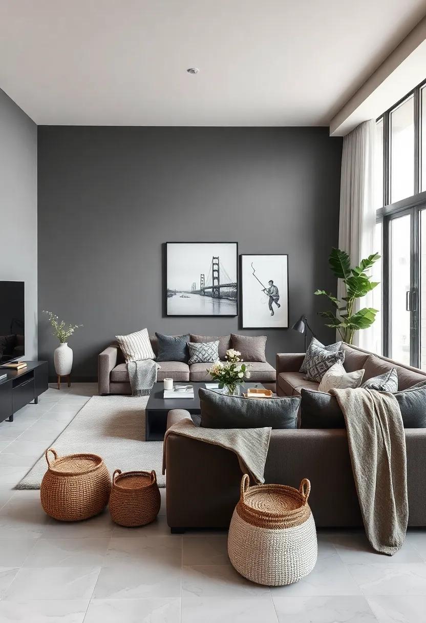 Creative Storage Solutions: Color-coordinate your storage boxes or baskets to blend seamlessly into the overall design